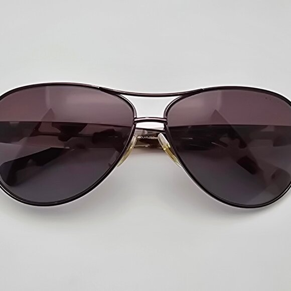 Ralph Lauren RA4096 249/62 Rose Tortoise Polarized Purple Len Aviator Sunglasses - Picture 13 of 16